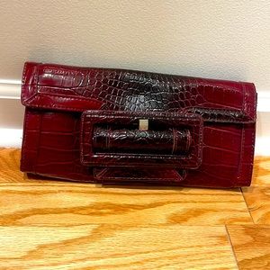 Red/burgundy clutch